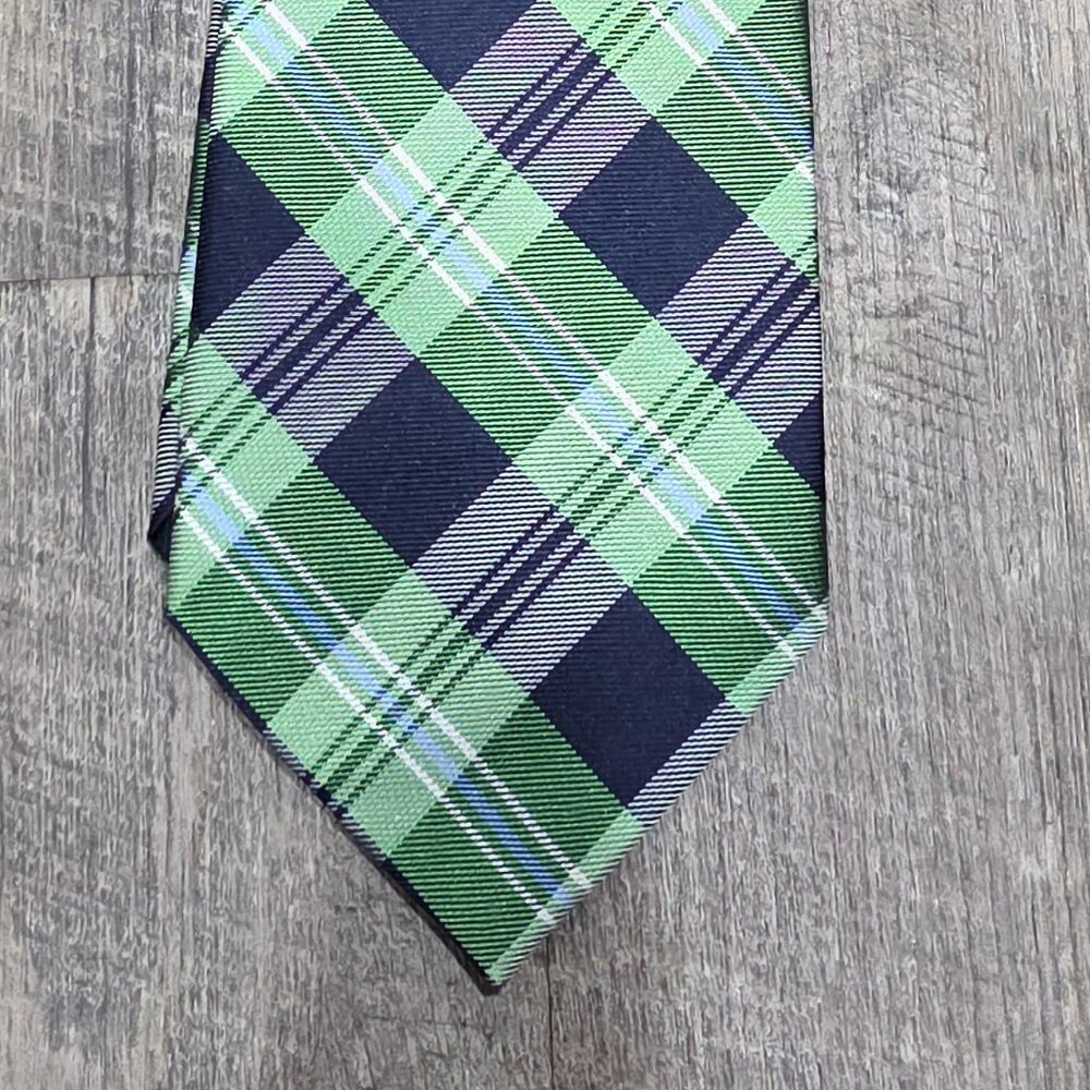 Target Plaid MENS TIE Mens Green Tie Green Plaid Tie Great Condition!